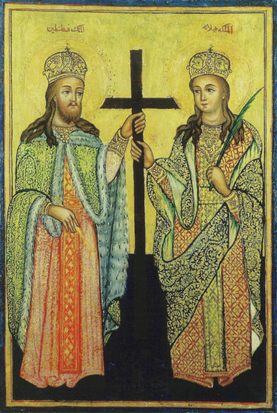 Constantino el Grande y su madre, Helena de Constantinopla